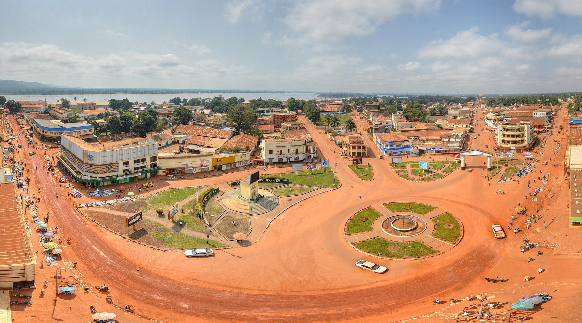 City centre of Bangui, Central African Republic.