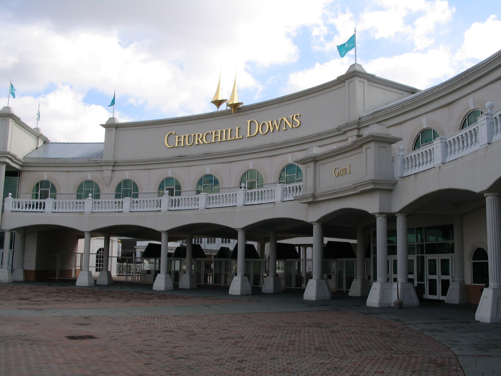 Gate 1 at Churchill Downs in Louisville, Kentucky.