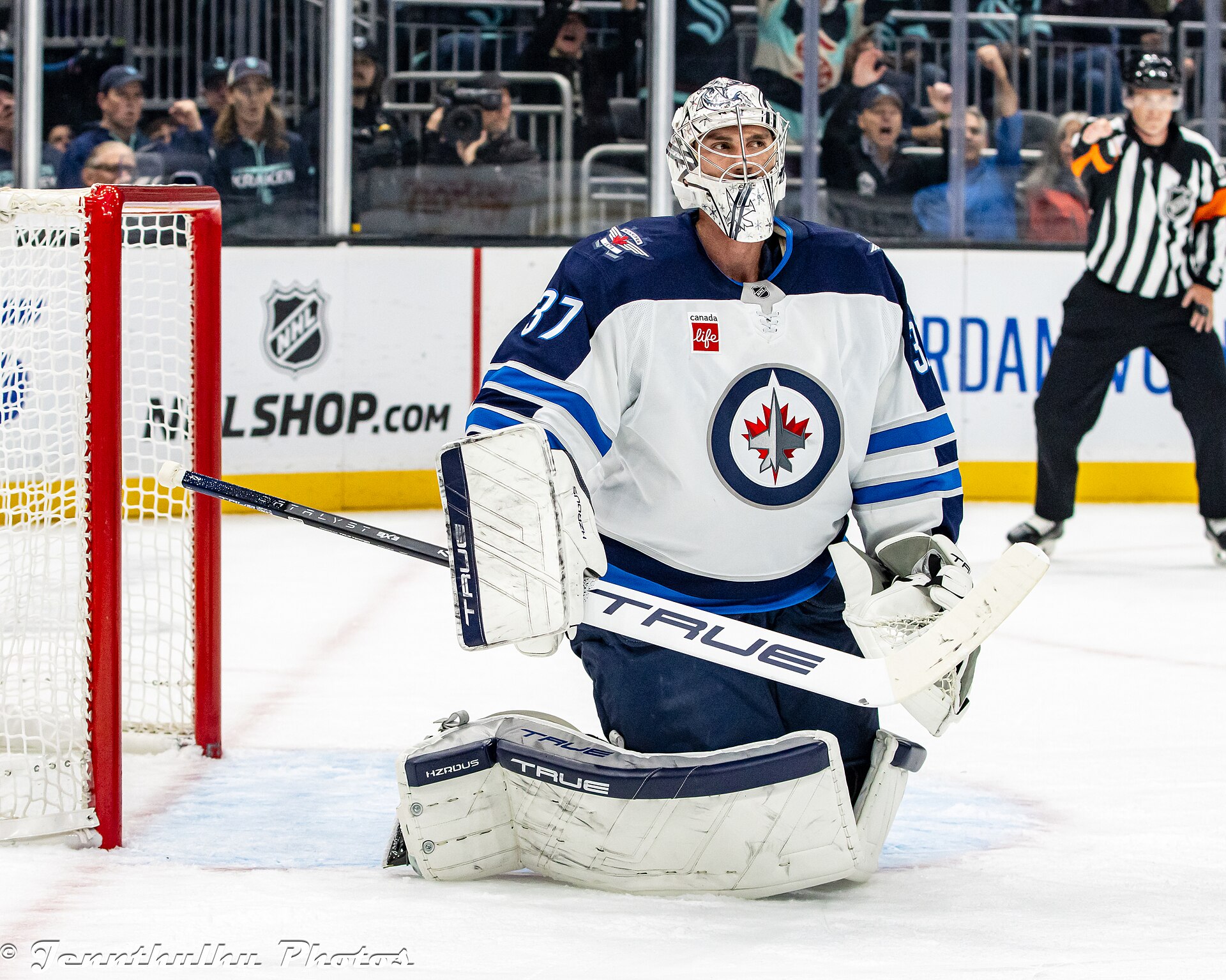 Connor Hellebuyck, photographed in 2024