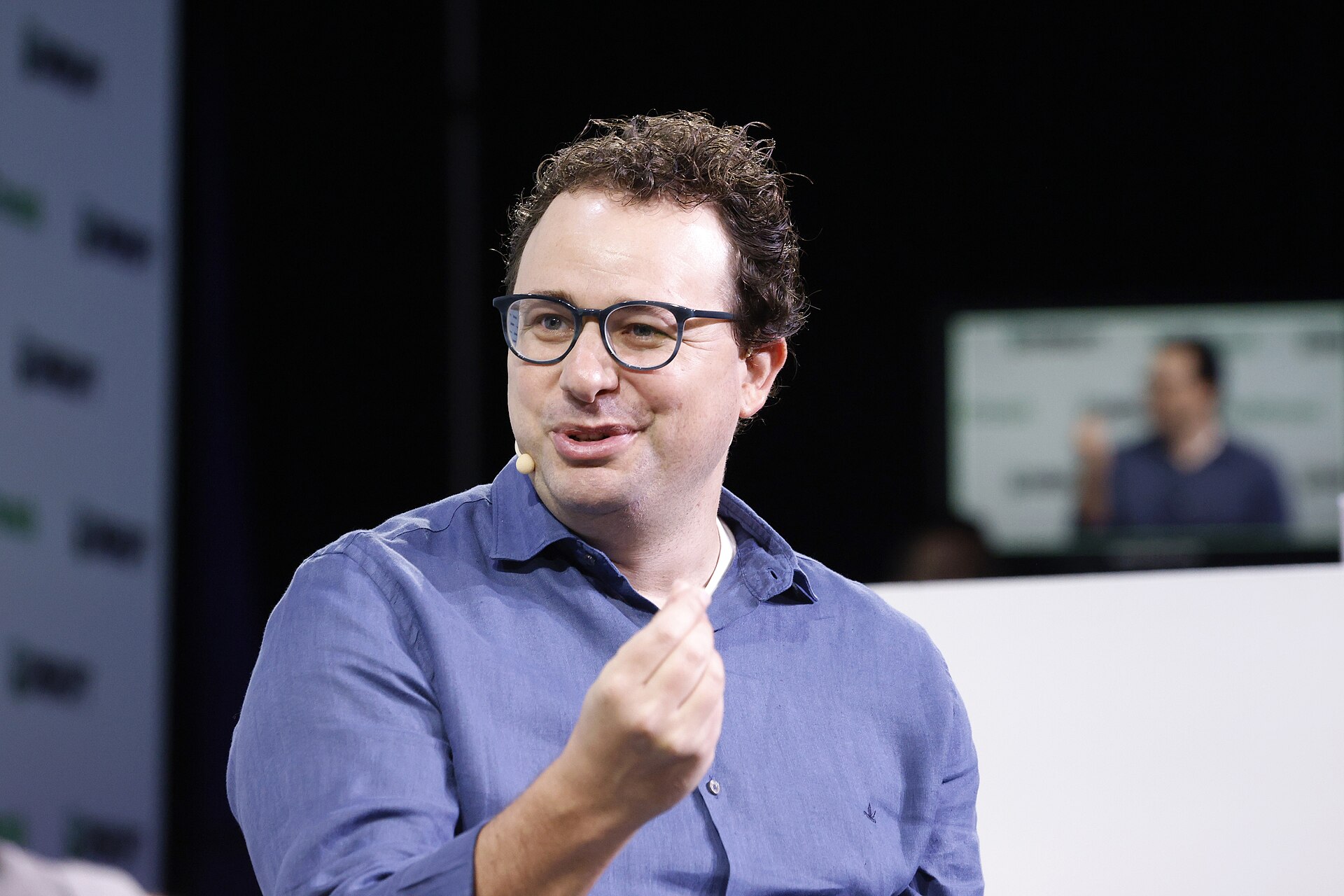 Anthropic CEO Dario Amodei, named as a defendant, at TechCrunch Disrupt in 2023.