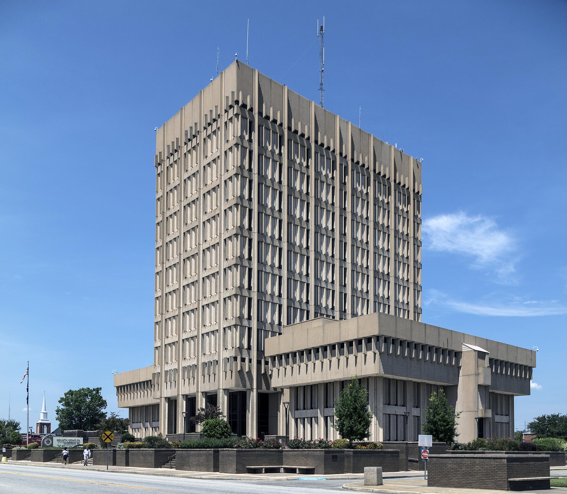 The Florence County Complex, including the county courthouse, in Florence.