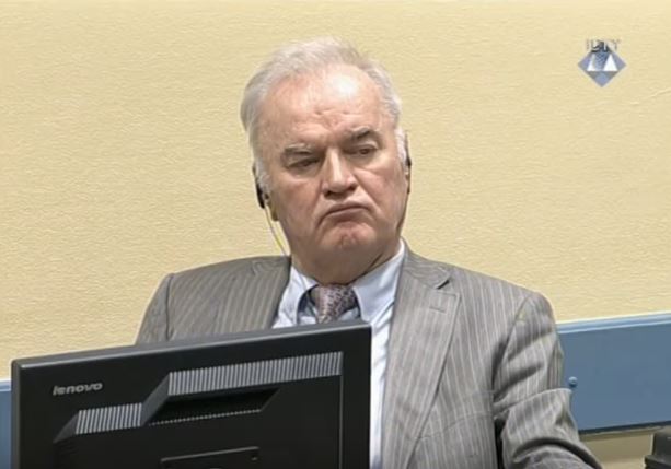 Ratko Mladić at the UN tribunal in The Hague