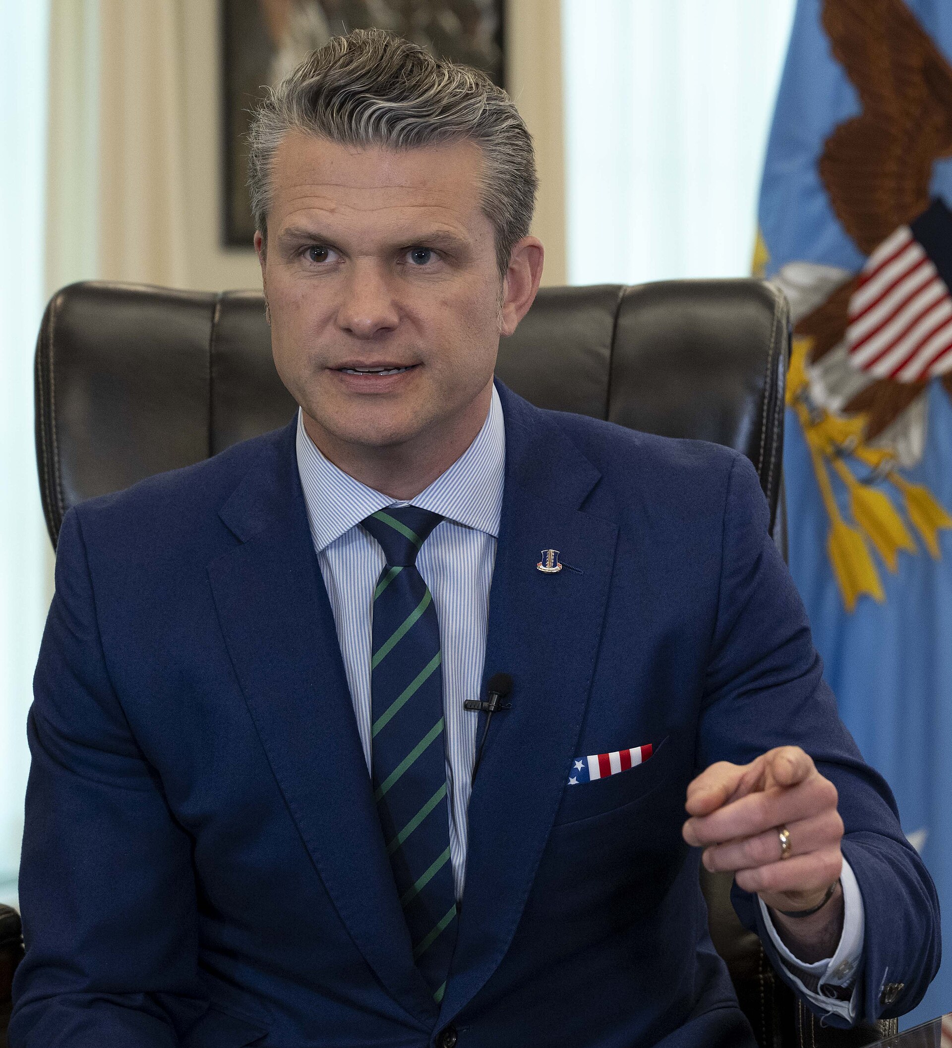 Defense Secretary Pete Hegseth at the Pentagon.