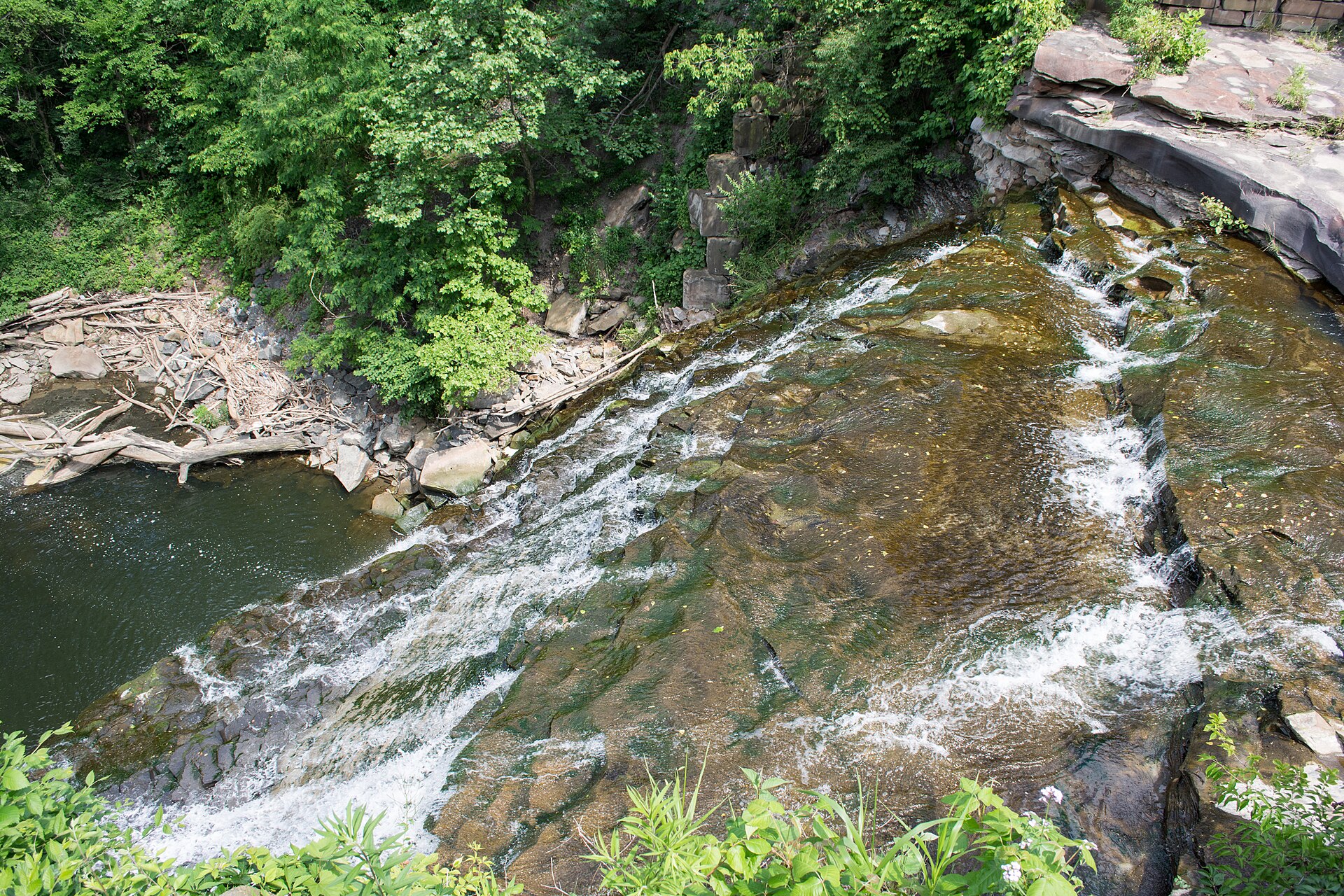 Mill Creek Falls in Cleveland, near the Warner Road rescue.