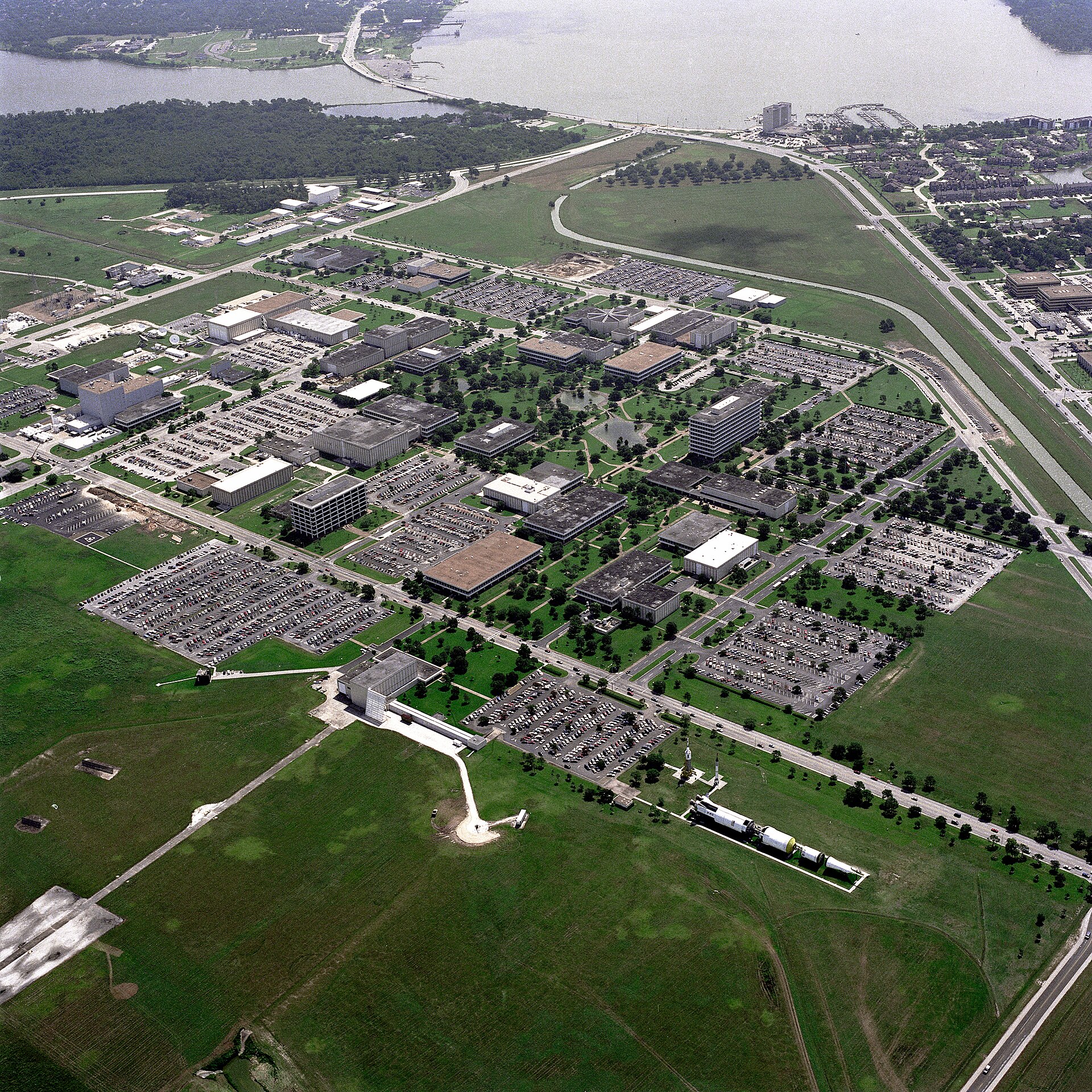 Aerial view of NASA’s Johnson Space Center in Houston, where President Trump signed the Space Academy order.