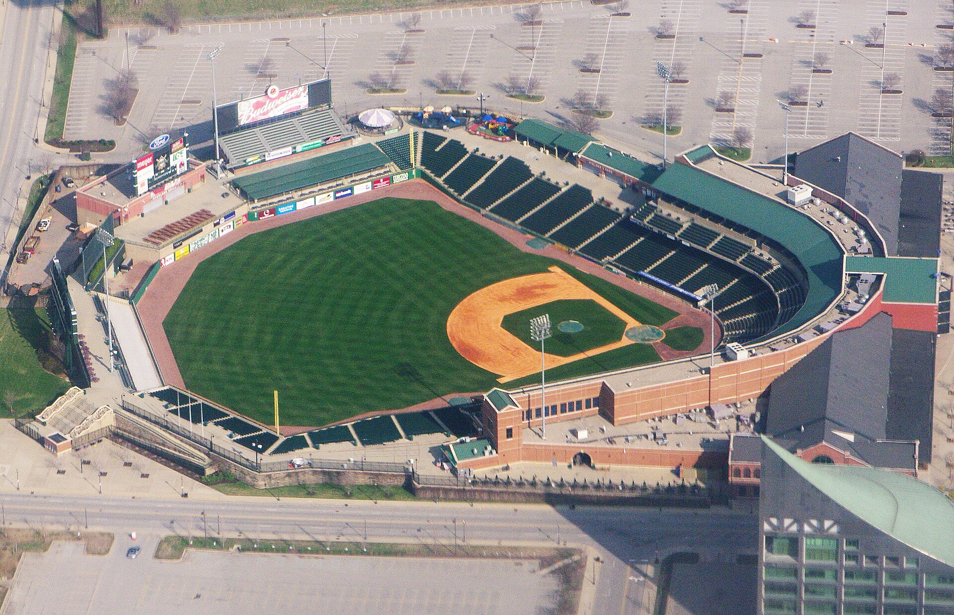 Louisville Slugger Field, next to the Grocers Ice Lofts building where Will Smith’s Hometown Heroes banner was unveiled.