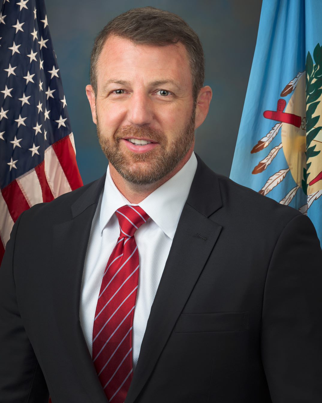 Homeland Security Secretary Markwayne Mullin, in his official Senate portrait.