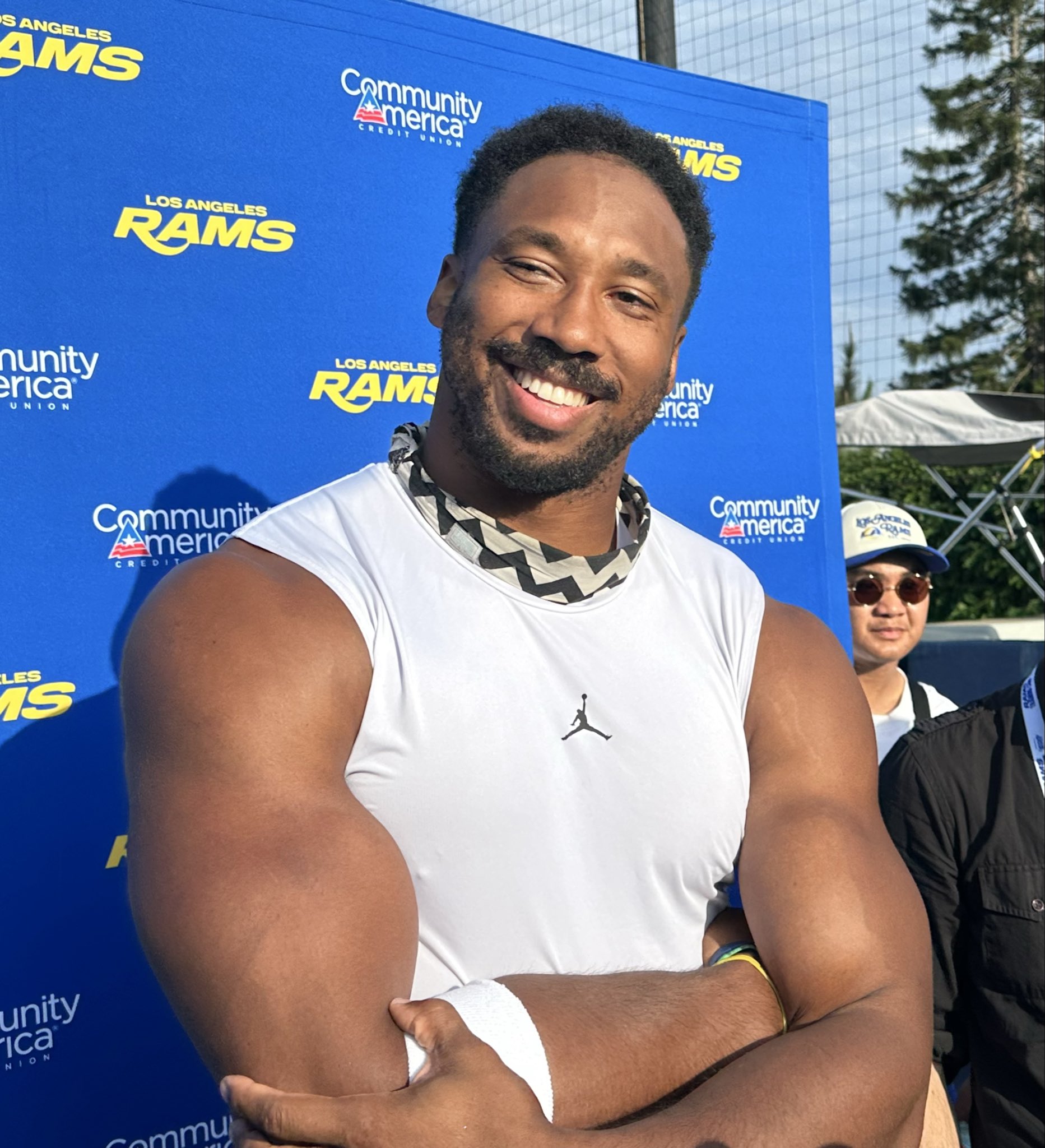 Myles Garrett with the Los Angeles Rams in 2026
