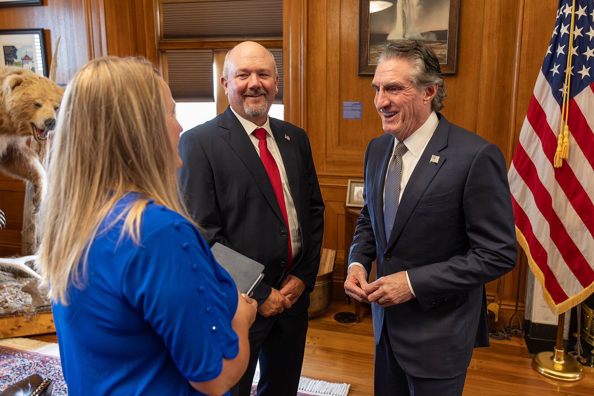 Interior Secretary Doug Burgum swears in Brian Nesvik as U.S. Fish and Wildlife Service director